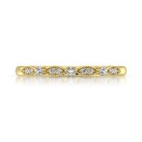 Thumbnail for 14K Yellow Gold 1/10 Ct.Tw.Diamond Stackable Band