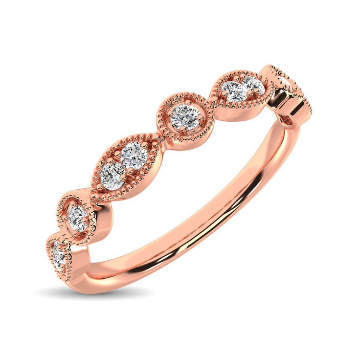 Diamond Stackable Band 1/10 ct tw in 10K Rose Gold