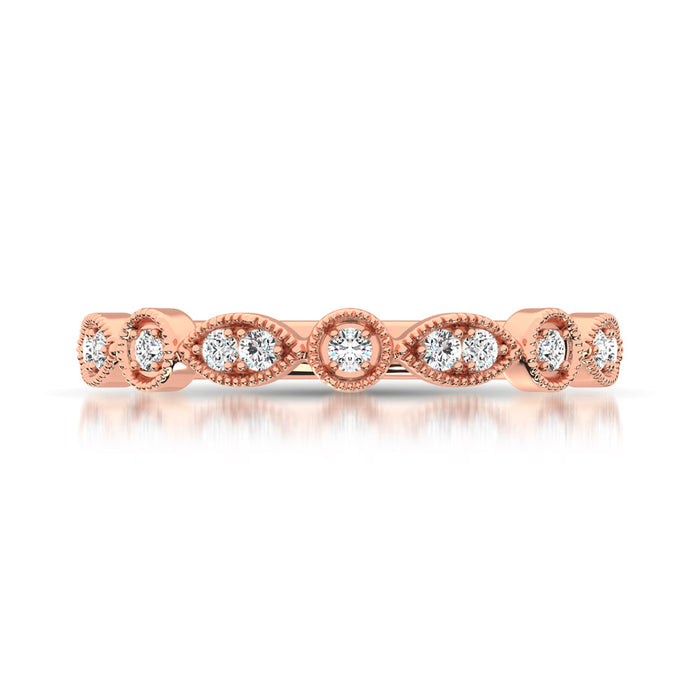 Diamond Stackable Band 1/10 ct tw in 10K Rose Gold