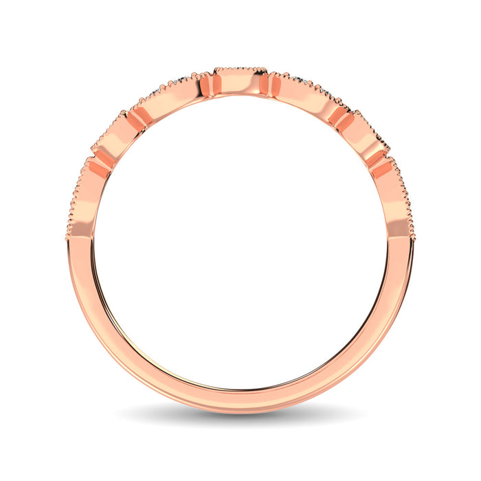 Diamond Stackable Band 1/10 ct tw in 10K Rose Gold