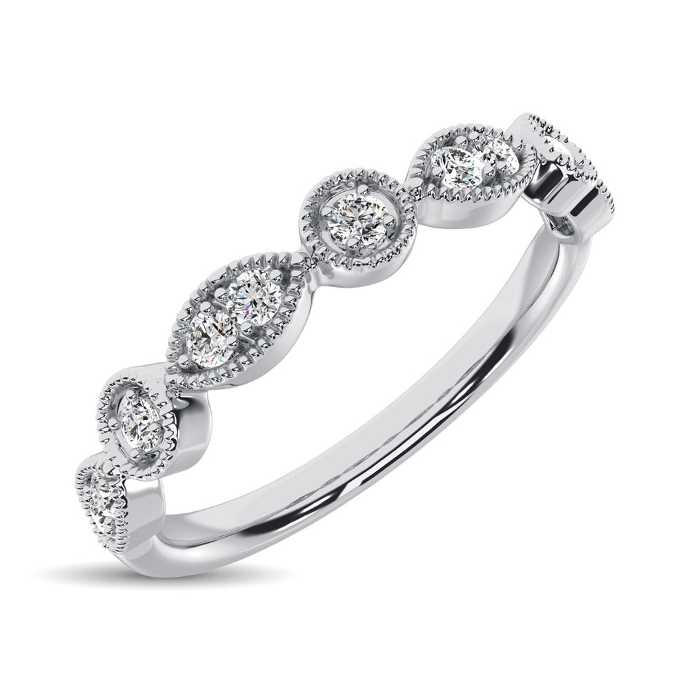 Diamond Stackable Band 1/10 ct tw in 10K White Gold