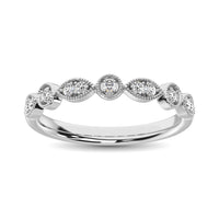 Thumbnail for 14K White Gold 1/8 Ct.Tw.Diamond Stackable Band