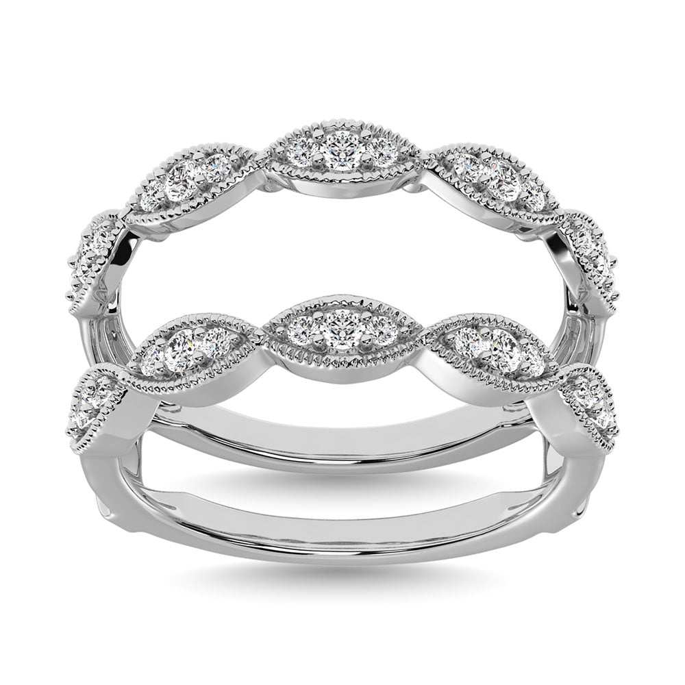 Diamond 1/2.Tw. Mens Machine Band in 10K White Gold