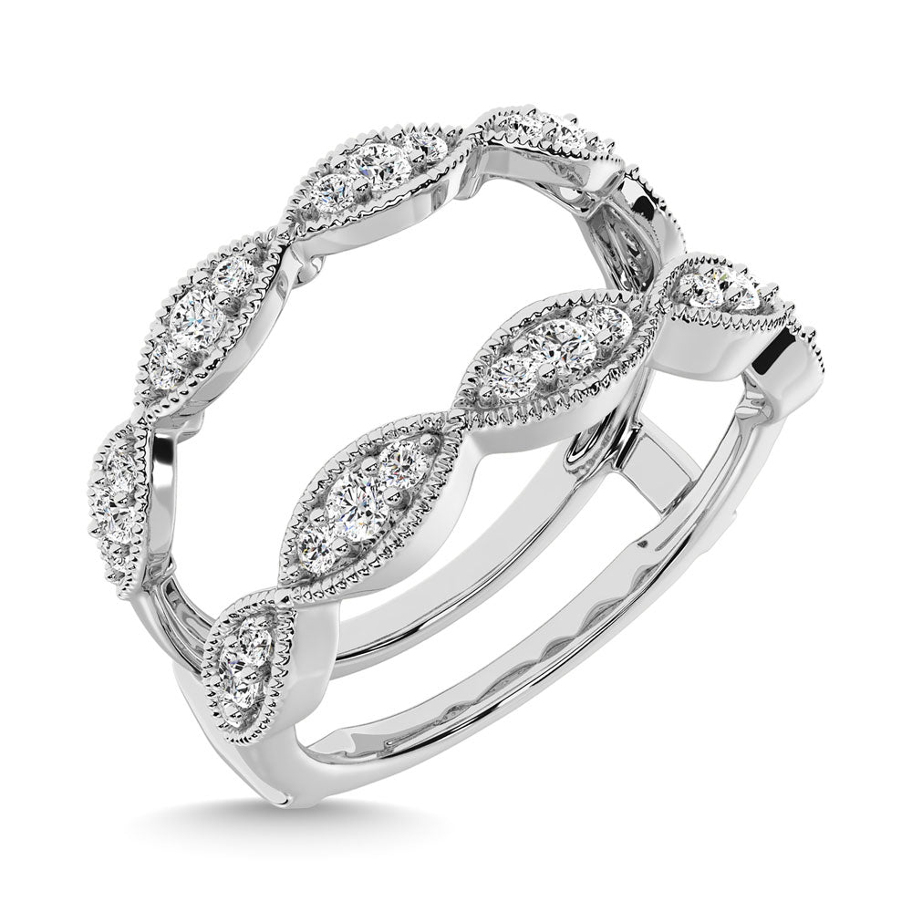 Diamond 1/2.Tw. Mens Machine Band in 10K White Gold