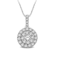 Thumbnail for 14K White Gold 3/4 Ctw Invisible Diamond Fashion Pendant