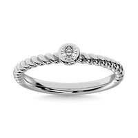 Thumbnail for Diamond 1/10.Tw. Stackable Band in 10K White Gold