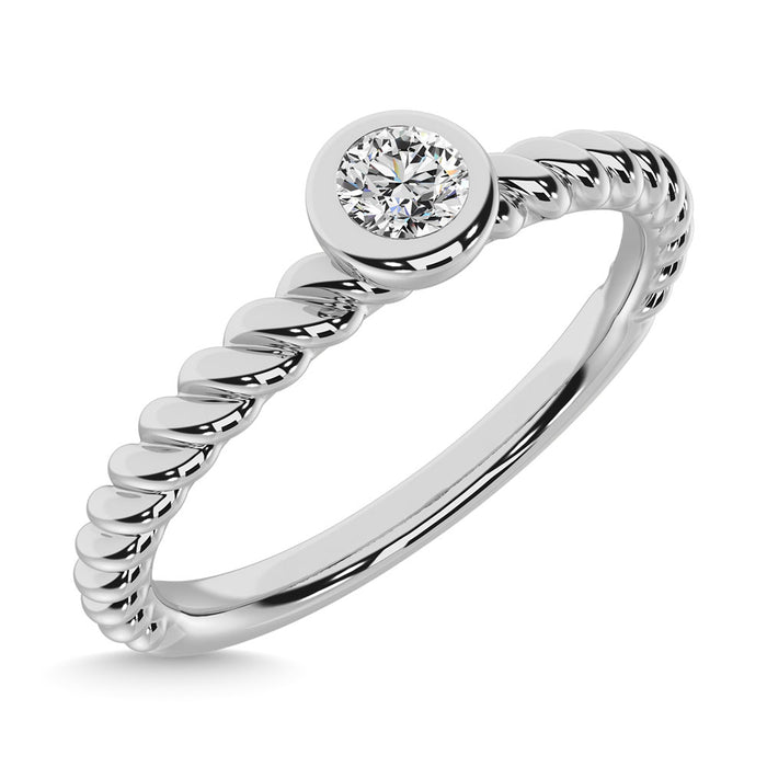 Diamond 1/10.Tw. Stackable Band in 10K White Gold