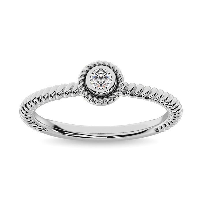 Diamond 1/10.Tw. Stackable Band in 10K White Gold