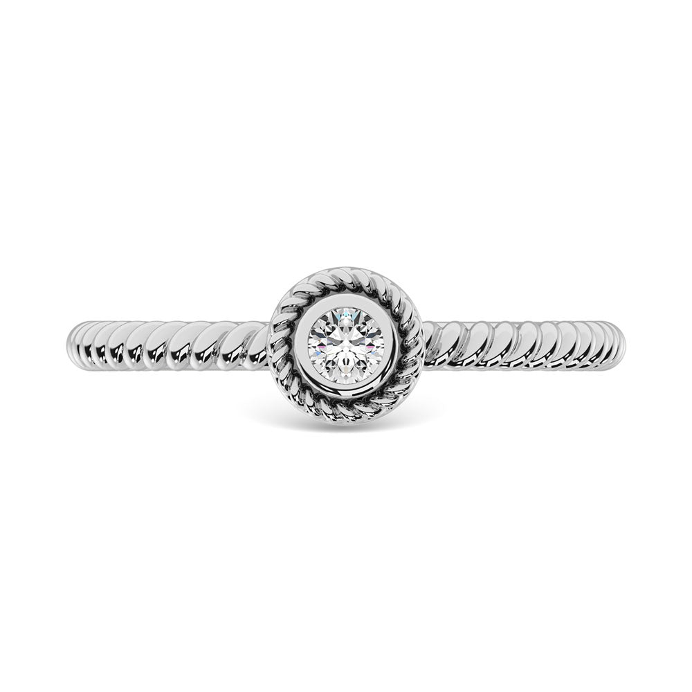 Diamond 1/10.Tw. Stackable Band in 10K White Gold