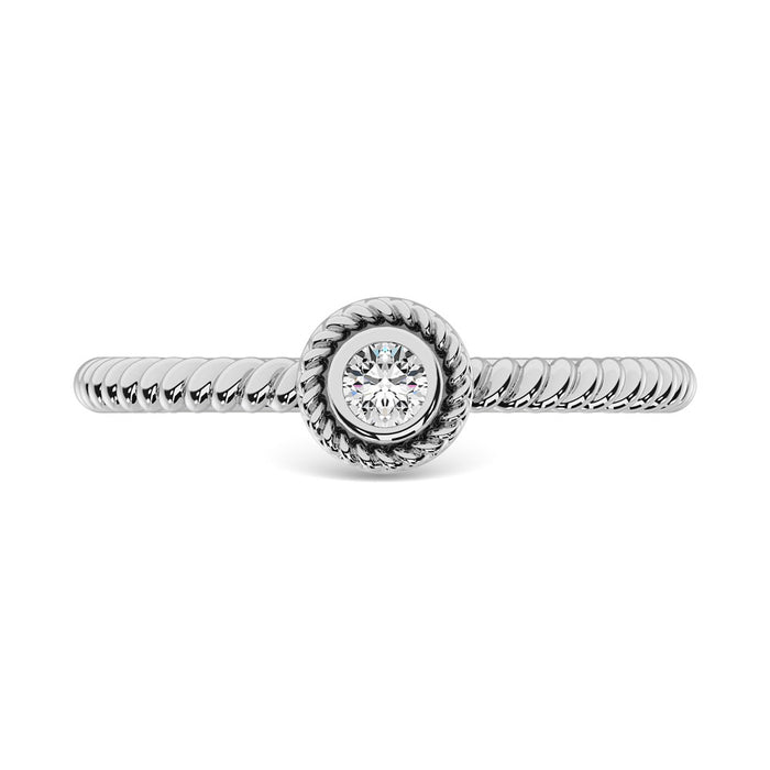 Diamond 1/10.Tw. Stackable Band in 10K White Gold