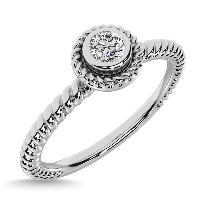 Diamond 1/10.Tw. Stackable Band in 10K White Gold