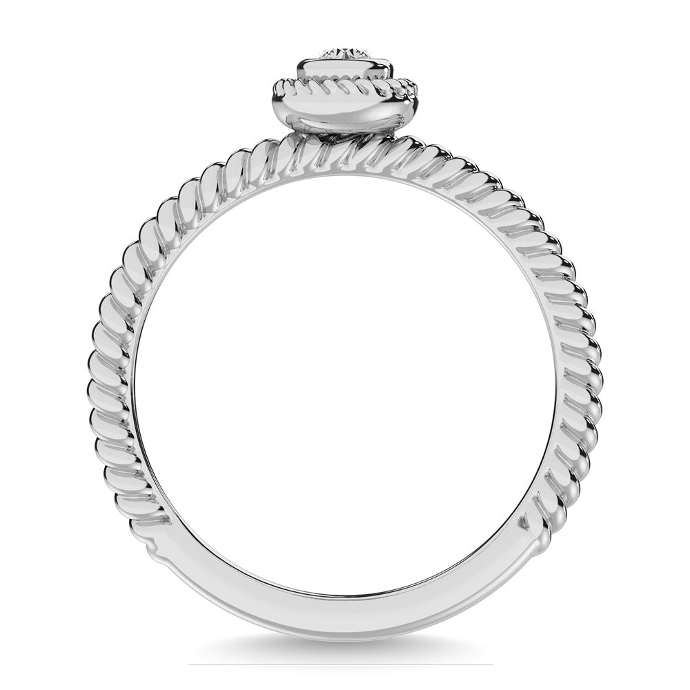 Diamond 1/10.Tw. Stackable Band in 10K White Gold