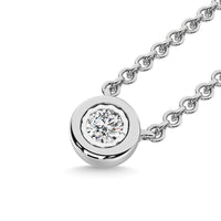 Thumbnail for Diamond 1/10 Ct.Tw. Solitaire Necklace in 10K White Gold