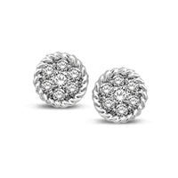 Thumbnail for 14K White Gold 1/5 Ctw Diamond Round Stud Earrings