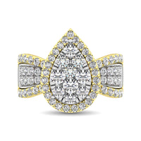 Thumbnail for Diamond 1 Ct.Tw. Pear Shape Two Tone Engagement Ring