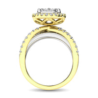 Thumbnail for Diamond 1 Ct.Tw. Pear Shape Two Tone Engagement Ring