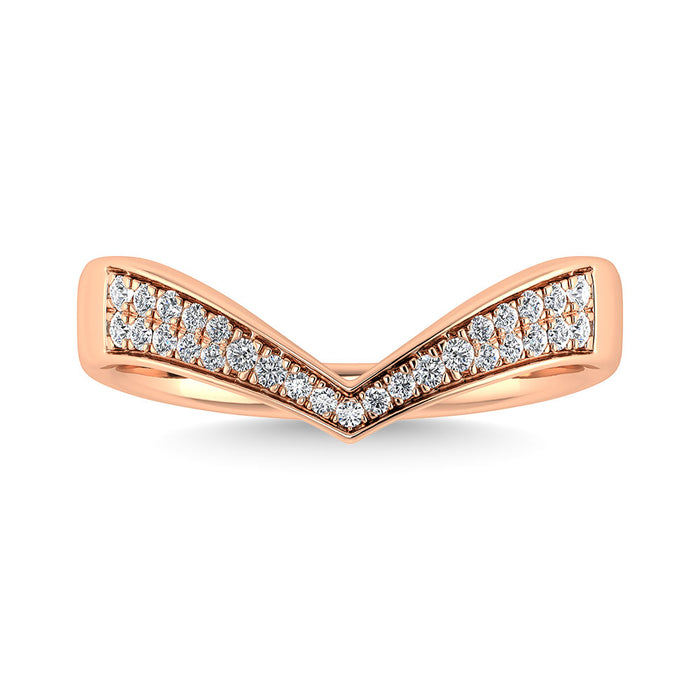 Diamond Wedding Band 1/6 ct tw in 14K Rose Gold