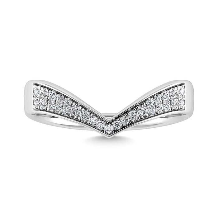 Diamond 1/6 Ct.Tw. Chevron Band in 14K White Gold