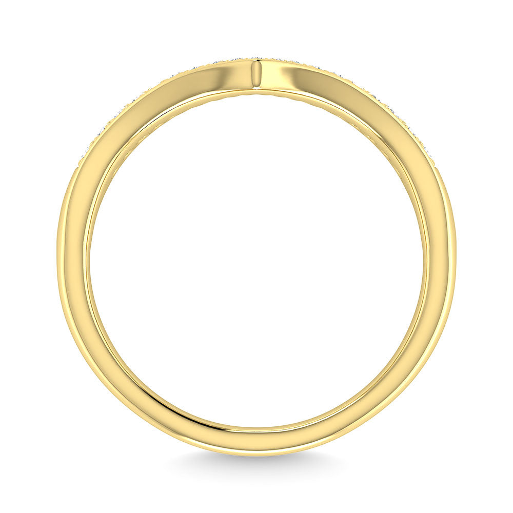 Diamond 1/6 Ct.Tw. Chevron Band in 14K Yellow Gold