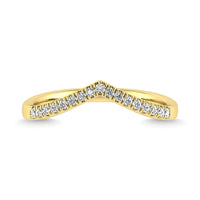 Thumbnail for Diamond 1/6 Ct.Tw. Chevron Band in 14K Yellow Gold