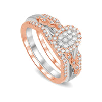 Thumbnail for 14K Two Tone Gold 1/4 Ct.Tw. Diamond Engagement Ring