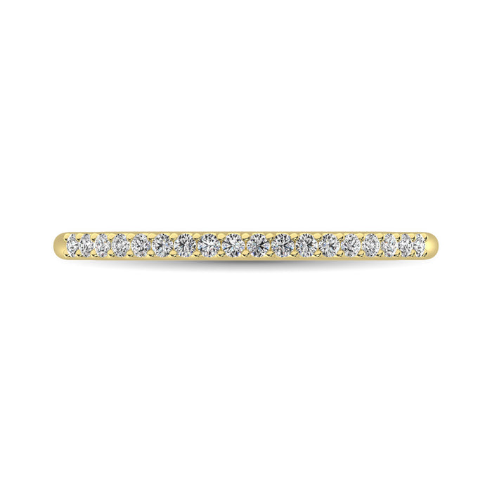 10K Yellow Gold 1/10 Ctw Diamond Wedding Ring