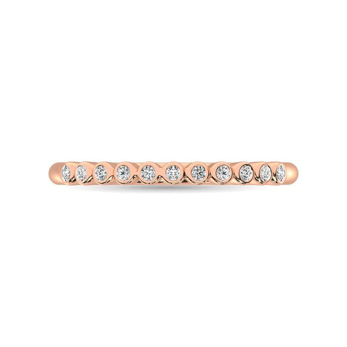 Diamond 1/20 Ct.Tw. Stackable Ring in 10K Rose Gold