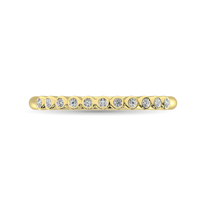 Diamond 1/20 Ct.Tw. Stackable Band in 10K Yellow Gold