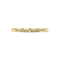Thumbnail for Diamond 1/50 Ct.Tw. Marquise and Bubble Shape Stackable Band in 10K Yellow Gold