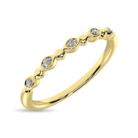 Thumbnail for Diamond 1/50 Ct.Tw. Marquise and Bubble Shape Stackable Band in 10K Yellow Gold