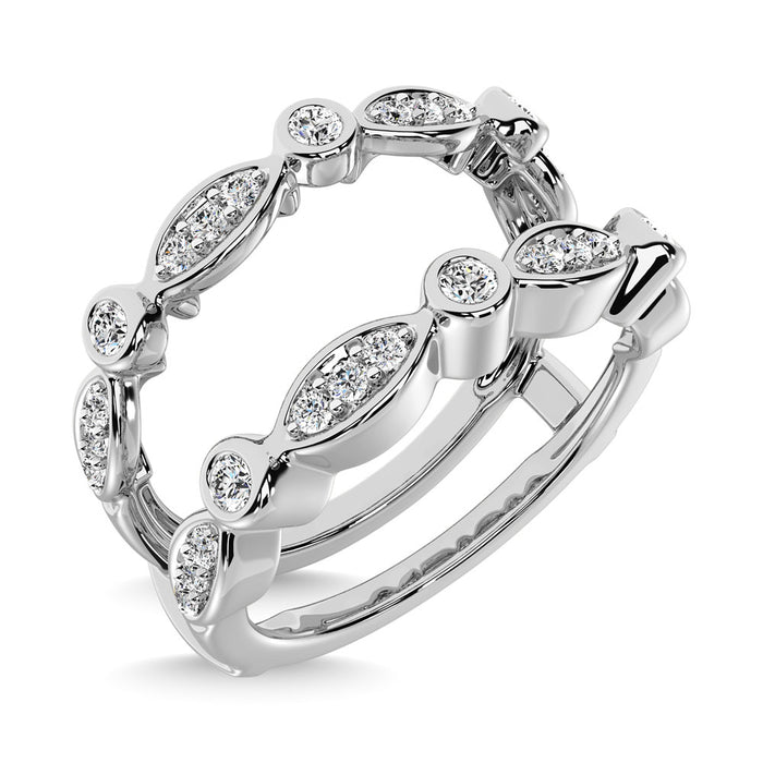 Diamond 3/8.Tw. Guard Ring in 14K White Gold