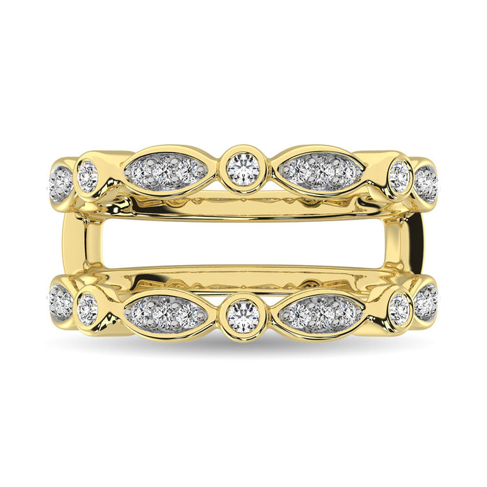 Diamond 3/8.Tw. Guard Ring in 14K Yellow Gold