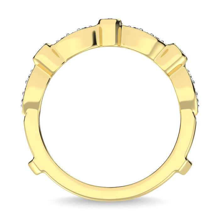 Diamond 3/8.Tw. Guard Ring in 14K Yellow Gold