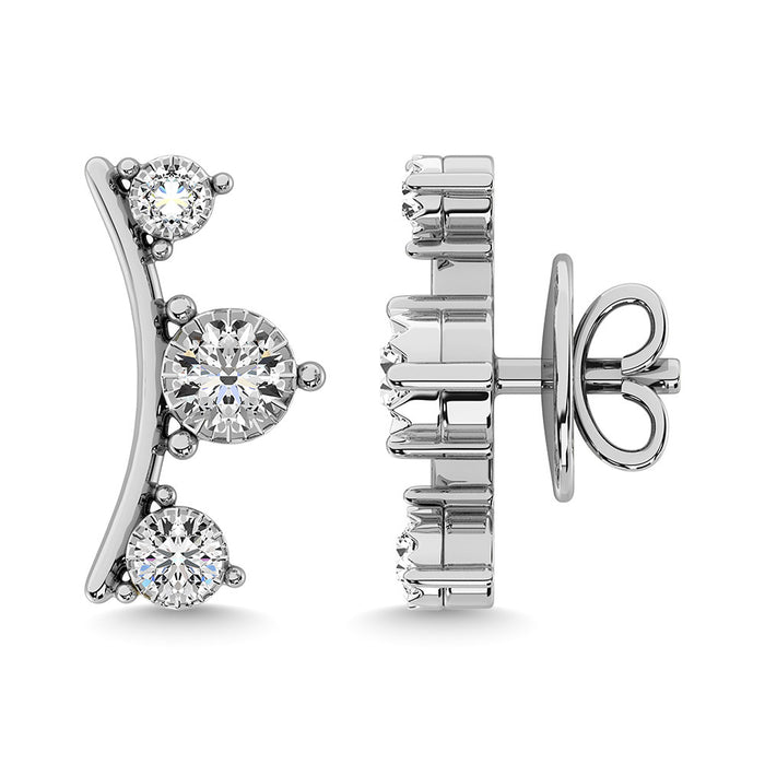 Diamond 1/10 Ct.Tw. Fashion Earrings in 10K White Gold