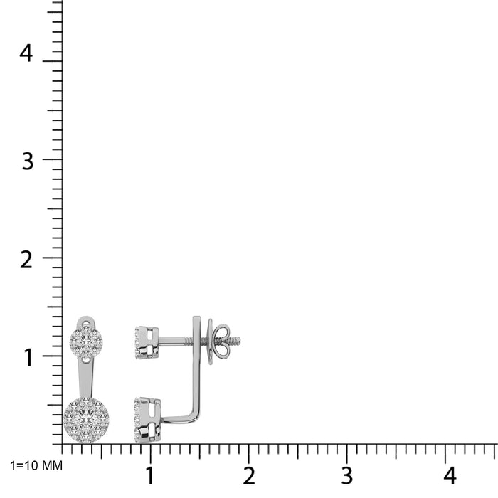 Diamond 1/2.Tw. Fashion Earrings in 10K White Gold