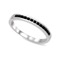 Thumbnail for 14K White Gold 1/6 Ctw Black Diamond Machine Band