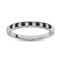 Thumbnail for 14K White Gold 1/6 Ctw Black & White Diamond Machine Band