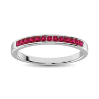 Thumbnail for 14K White Gold 1/5 Ctw Ruby Machine Band