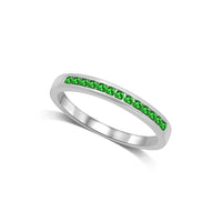 Thumbnail for 14K White Gold 1/5 Ctw Tsavorite Machine Band