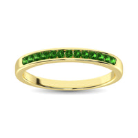 Thumbnail for 14K Yellow Gold 1/5 Ctw Tsavorite Machine Band
