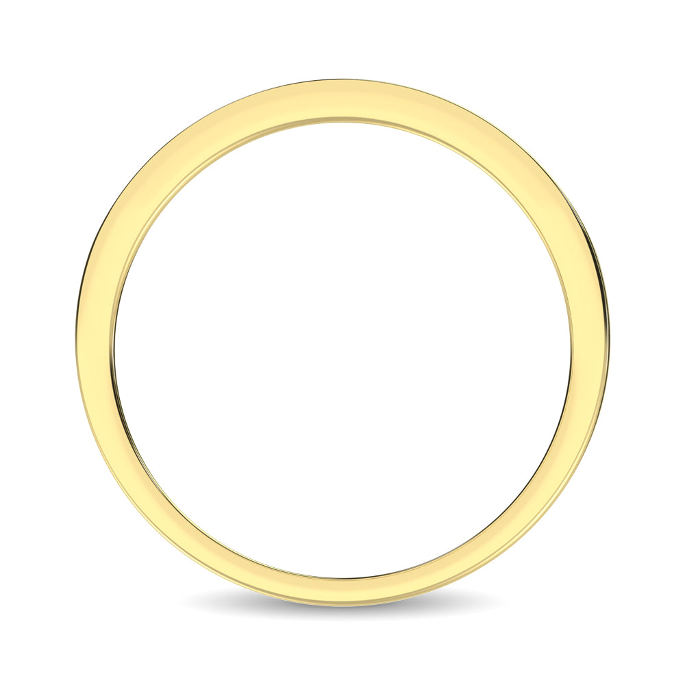 14K Yellow Gold 1/5 Ctw Tsavorite Machine Band