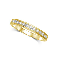Thumbnail for 14K Yellow Gold 1/5 Ctw Diamond Channel Set Machine Band