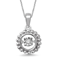Thumbnail for Sterling Silver Moving Diamond Accent Fashion Pendant