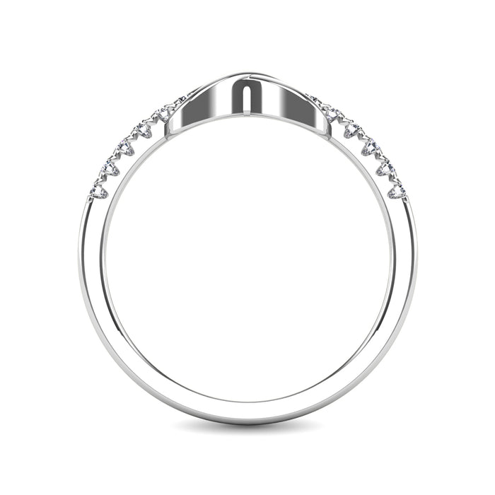 10K White Gold 1/4 Ctw Diamond Infinity Ring