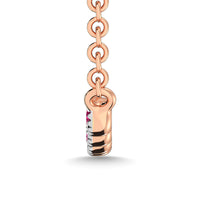 Thumbnail for Diamond 1/10 Ct.Tw. And Ruby Fashion Necklace in 10K Rose Gold