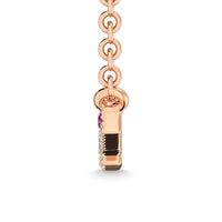Thumbnail for Diamond 1/8 Ct.Tw. And Ruby Fashion Necklace in 10K Rose Gold