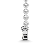 Thumbnail for Diamond 1/10 Ct.Tw. And Blue Sapphire Fashion Necklace in 10K White Gold