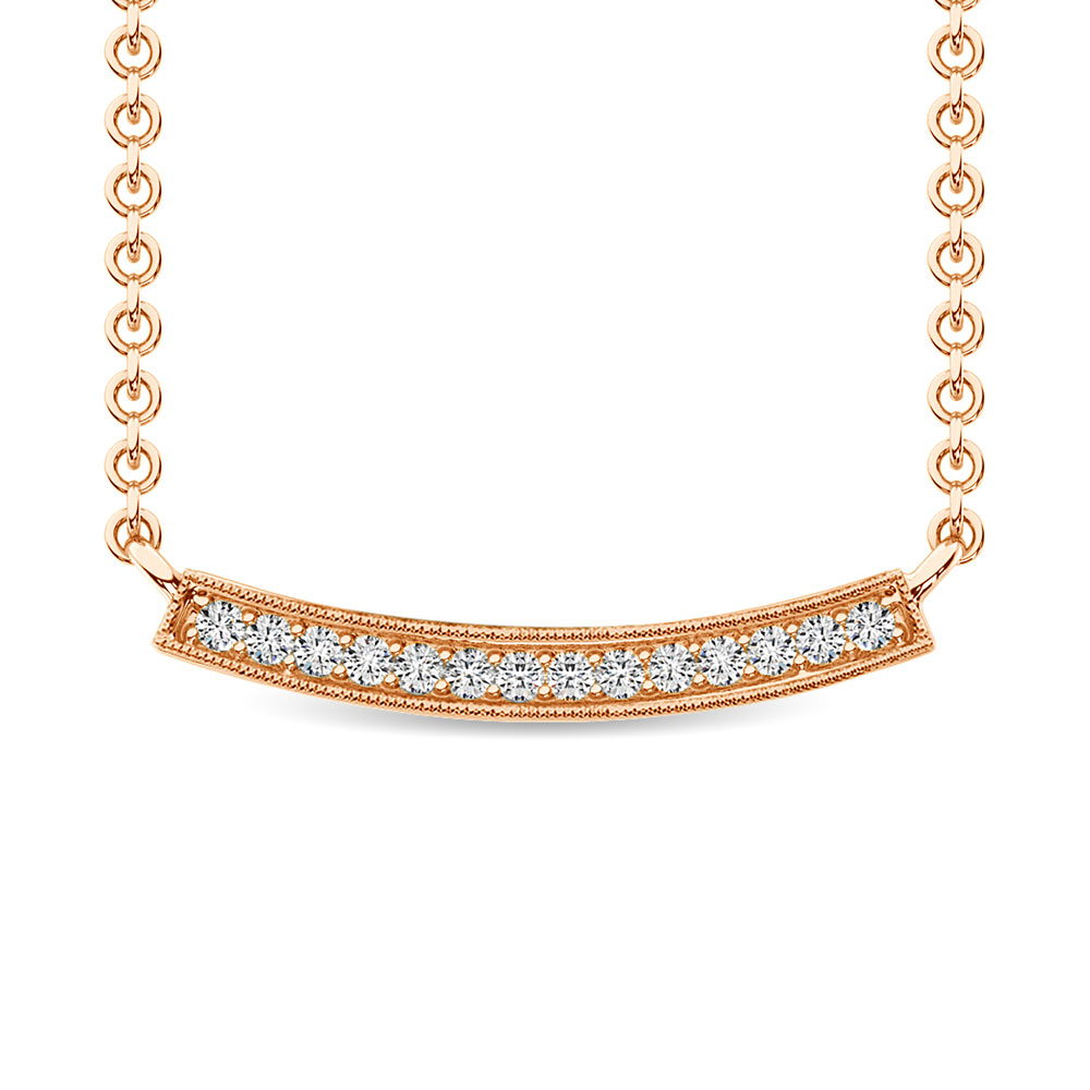 Diamond 1/10 Ct.Tw. Fashion Necklace in 10K Rose Gold