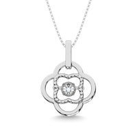 Thumbnail for Sterling Silver Moving Diamond Accent Pendant