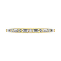 Thumbnail for Diamond 1/10 Ct.Tw. Round and Baguette Stackable Ring in 14K Yellow Gold